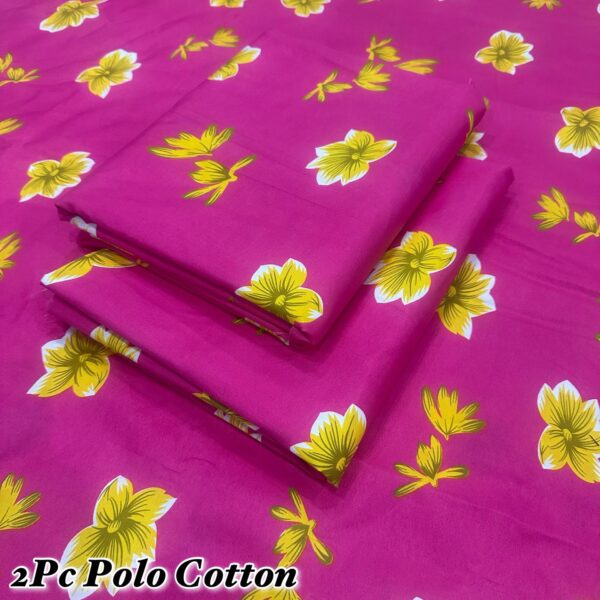 Floral Prints Micro Polo Cotton by Evergreen Mart